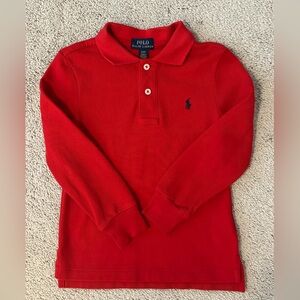 EUC Boys Long Sleeved Polo Shirt - Size 4T